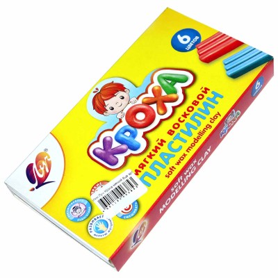 Пластилин Луч Кроха мягкий 6цв арт863-08
