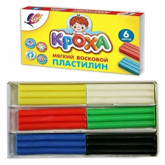 Пластилин Луч Кроха мягкий 6цв арт863-08