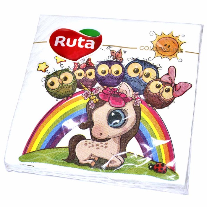 Салфетки бумажные Ruta Dragon 22сл 33*33см 20шт м/у