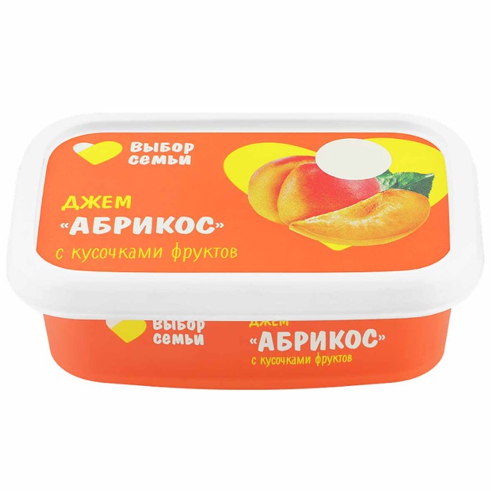 Джем Выбор семьи абрикосовый кусочками фруктов 180гр