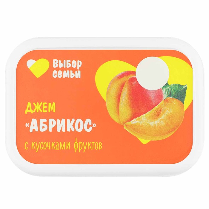 Джем Выбор семьи абрикосовый кусочками фруктов 180гр