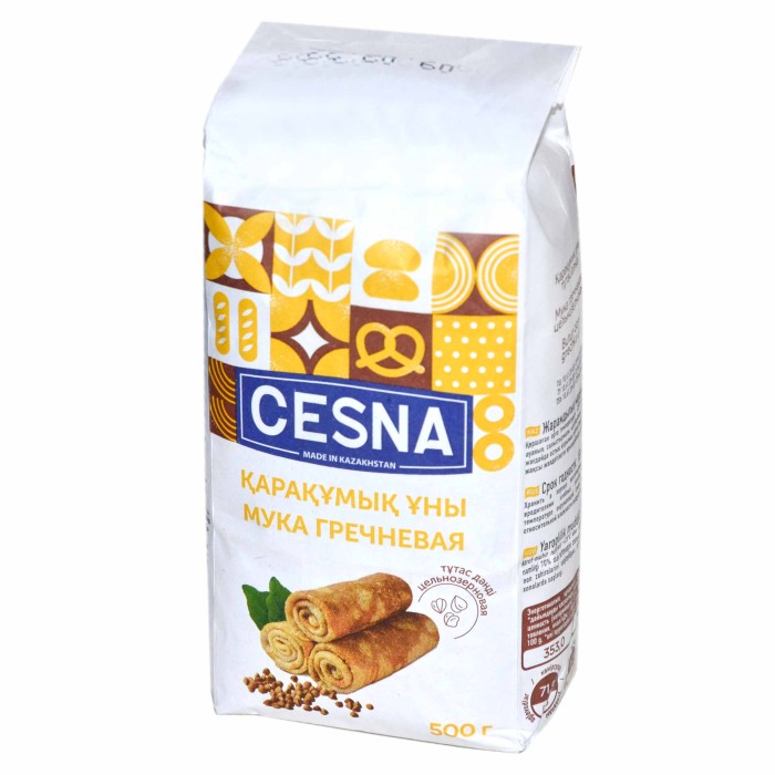 Мука Cesna гречневая цельнозерновая 500гр м/у
