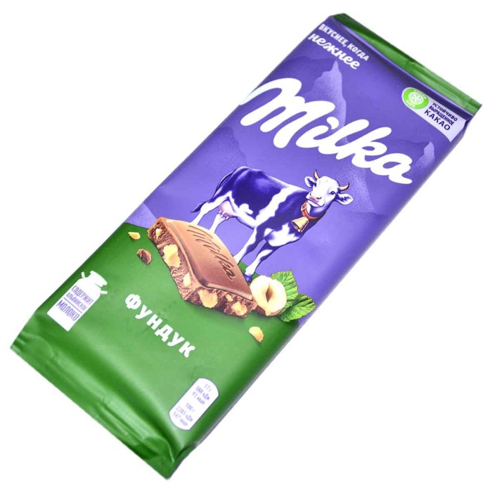 Шоколад Milka Молочный с фундуком 85гр м/у