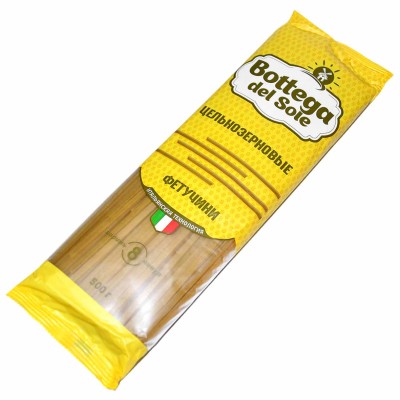 Макароны Bottega del Sole цельнозерновые Фетучини 500гр м/у