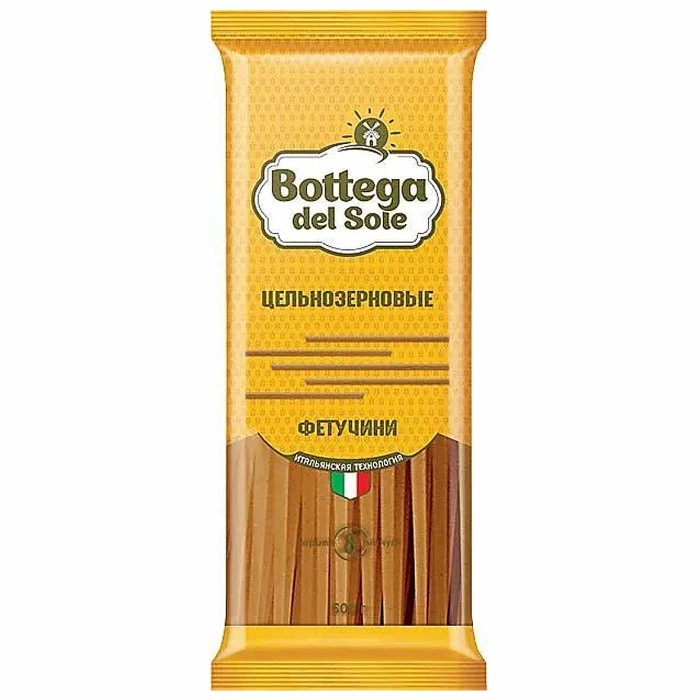 Макароны Bottega del Sole цельнозерновые Фетучини 500гр м/у