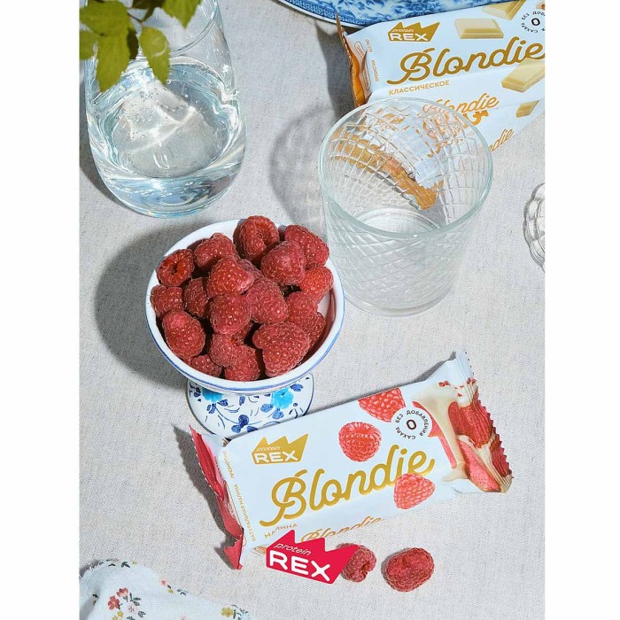Пирожное протеиновое ProteinRex Blondie Малина 50гр м/у