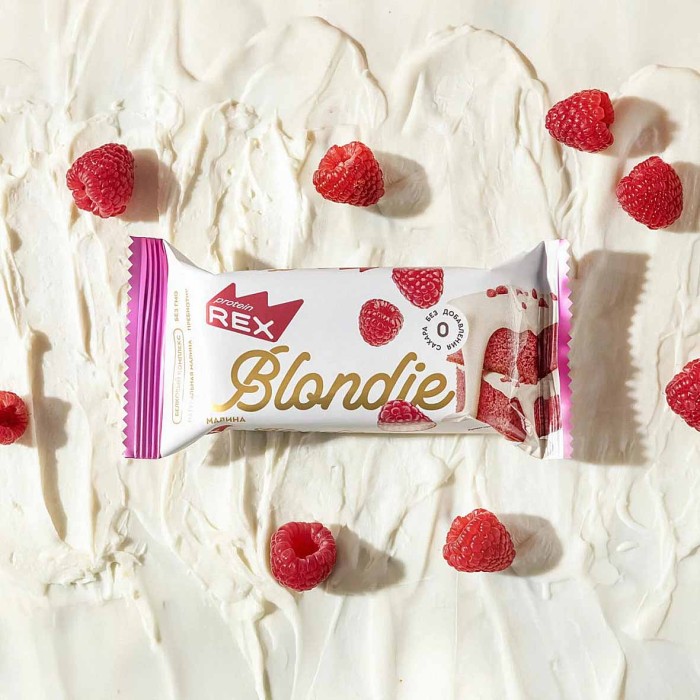 Пирожное протеиновое ProteinRex Blondie Малина 50гр м/у