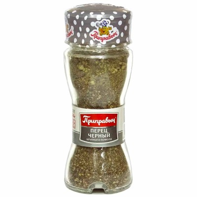 Солонка Приправыч перец черный крупного помола 44гр ст/б