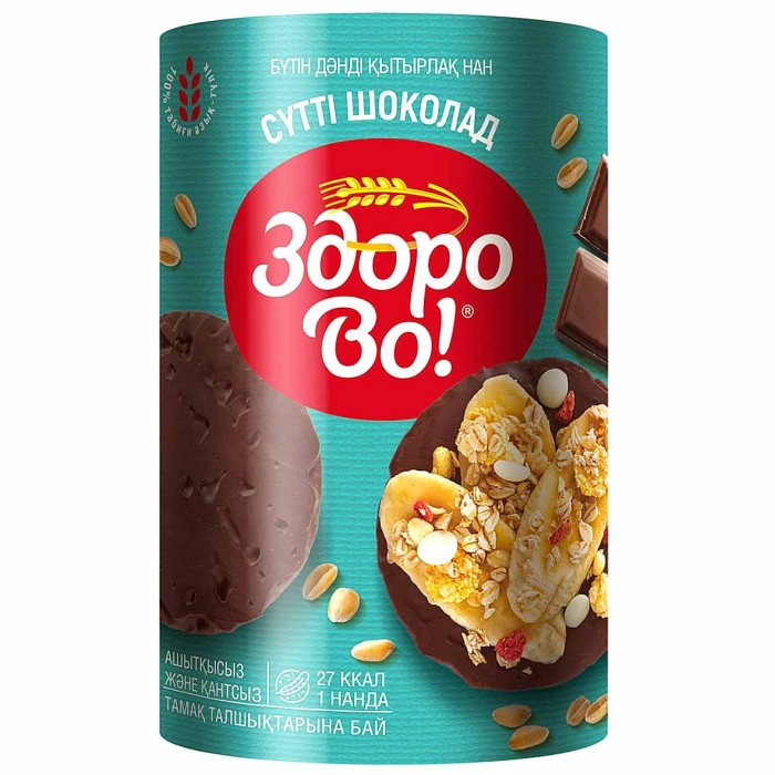 Хлебцы ЗдороВо! в глазури молочный шоколад 200гр м/у