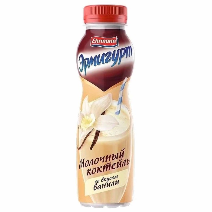 Коктейль молочный Эрмигурт со вкусом ванили 2,5% 280гр пэт