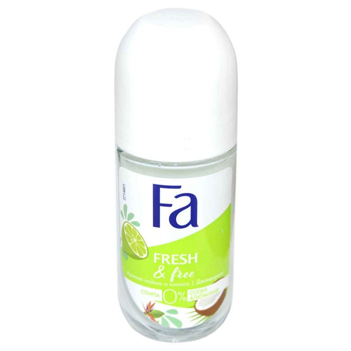 Дезодорант Fa Fresh&Free Аромат лайма и кокоса 50мл пэт