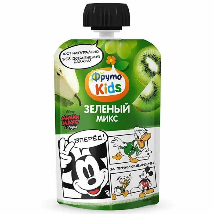 Пюре ФрутоНяня Kids Зеленый микс с 9мес 90гр пауч