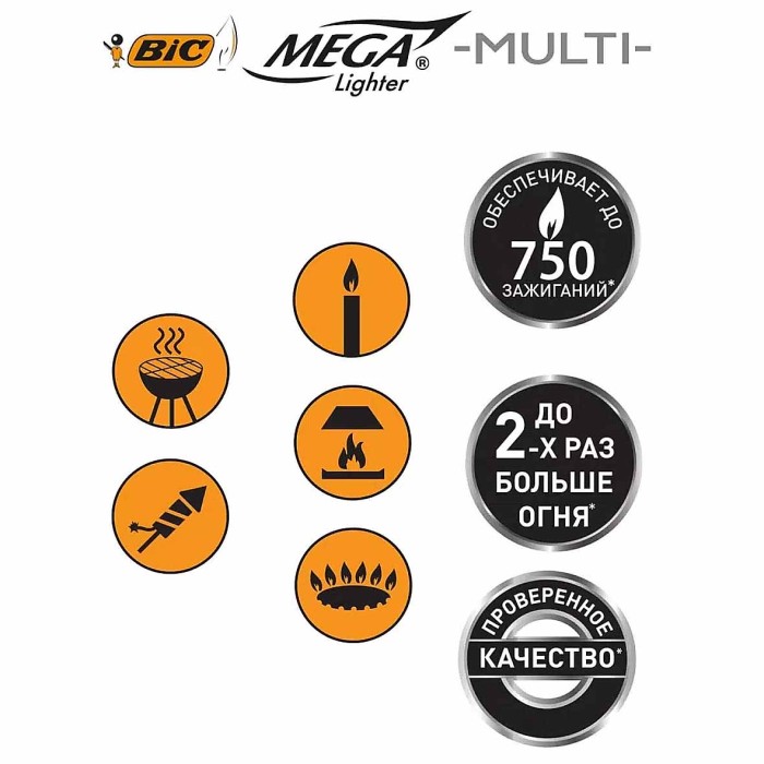 Зажигалка Bic бытовая Мульти