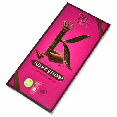 Шоколад Коркунов Горький 70% 90гр м/у