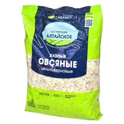 Хлопья овсяные Гудвилл не треб варки экстра 400гр м/у