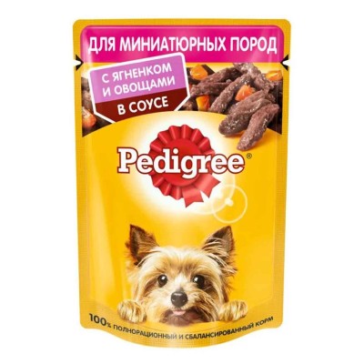 Корм для собак Pedigree ягненок с овощами 85гр пауч