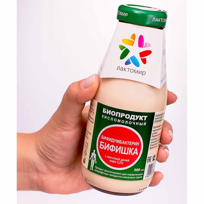 Биопродукт кисломолочный Бифидумбактерин Бифишка 3.2% 300мл ст/б