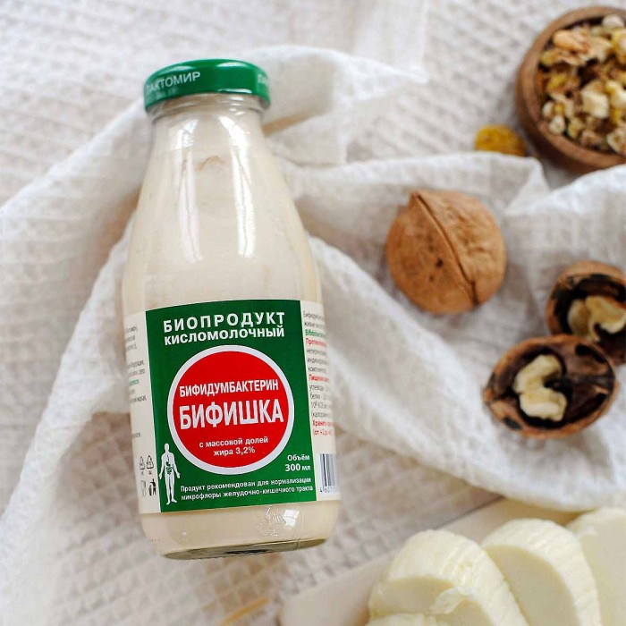 Биопродукт кисломолочный Бифидумбактерин Бифишка 3.2% 300мл ст/б