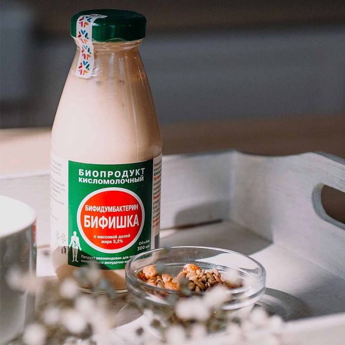 Биопродукт кисломолочный Бифидумбактерин Бифишка 3.2% 300мл ст/б