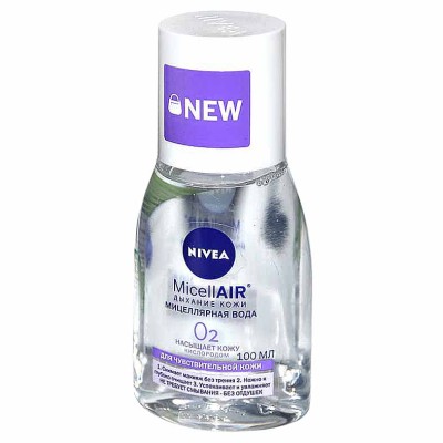 Вода мицеллярная Nivea MicellAir Дыхание кожи для чувств кожи 100мл пэт