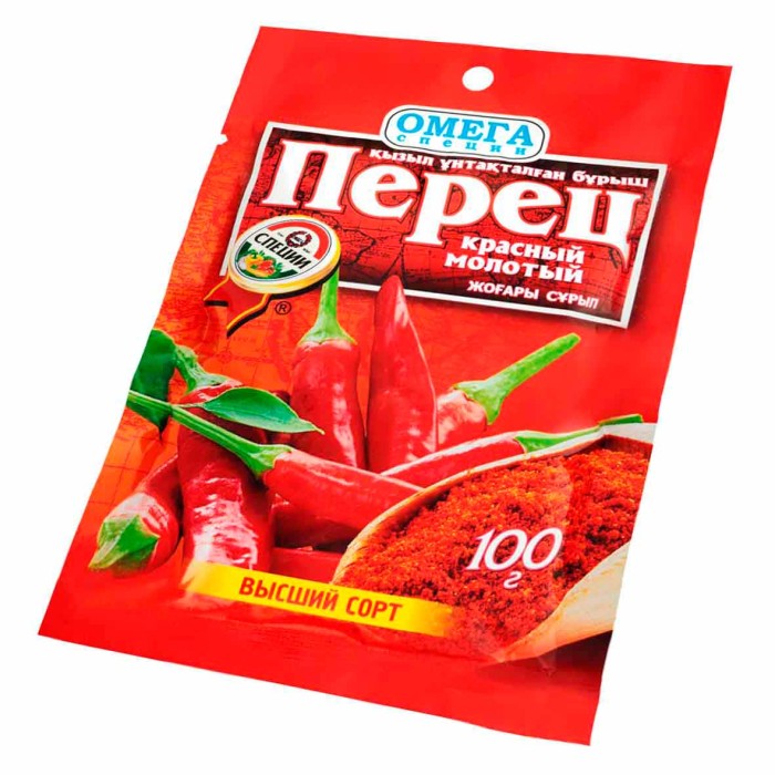 Перец красный Омега молотый 100гр м/у