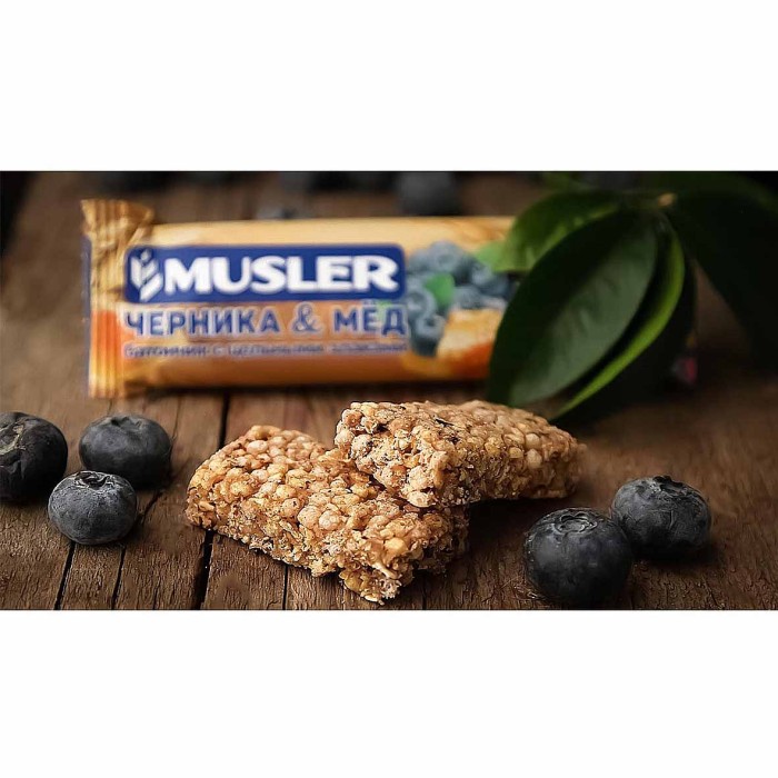 Батончик мюсли  Musler Черника мёд 30гр м/у