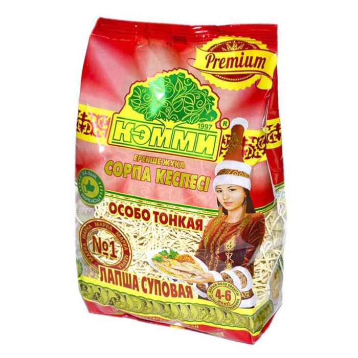 Лапша суповая Кэмми Premium (особо тонкая) яичная 200гр м/у