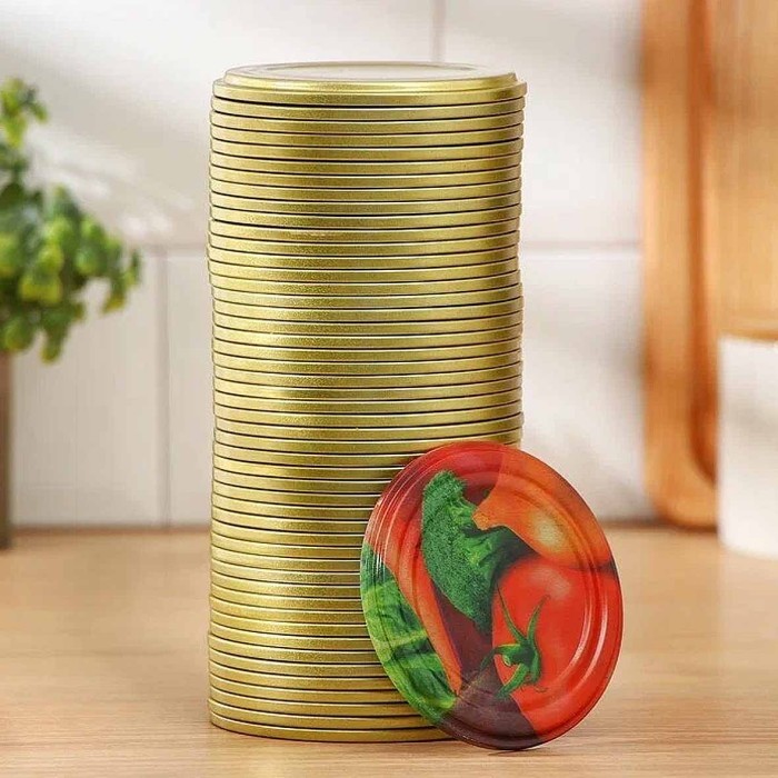 Крышка металлическая для консервирования СКО (УРАЛСКО) 50шт