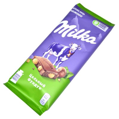 Шоколад Milka Молочный с цельным фундуком 85гр м/у