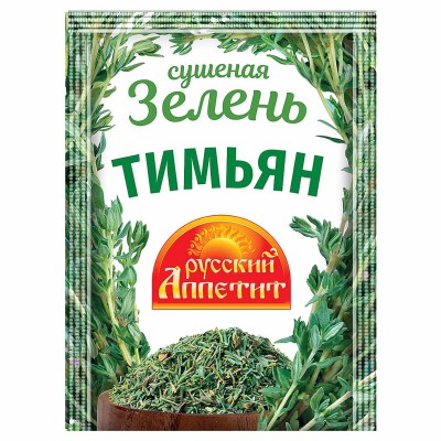 Тимьян Русский Аппетит зелень сушеная 10гр м/у