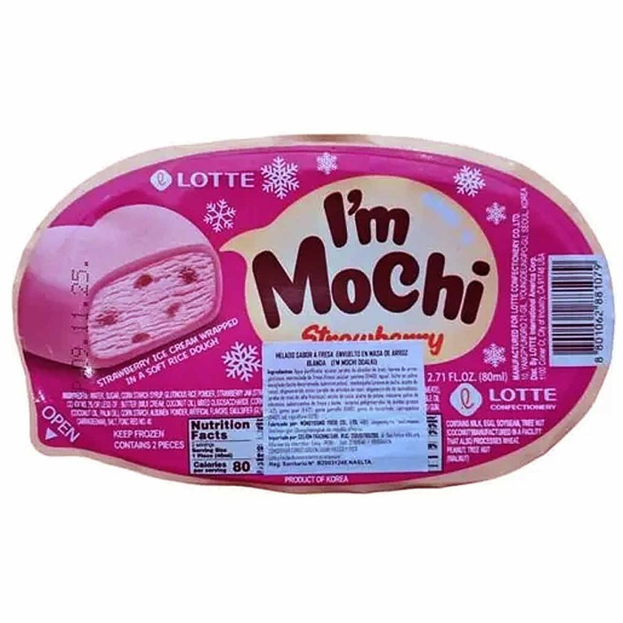 Мороженое LOTTE I*M MOCHI клубника 65гр пэт