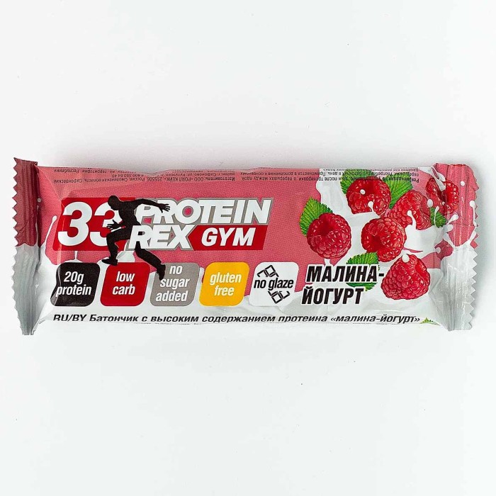 Батончик протеиновый GYM Малина-йогурт 60гр м/у