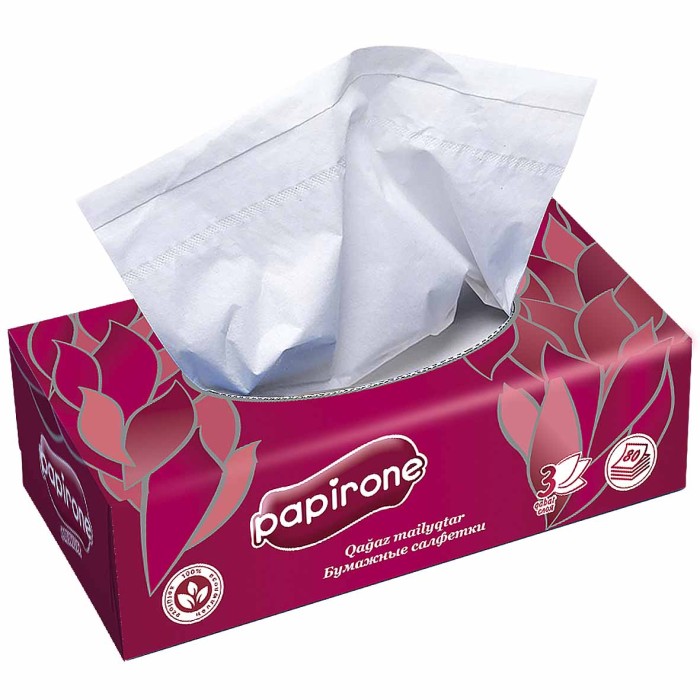 Салфетки бумажный Papirone 3сл 200*200мм 80шт к/у