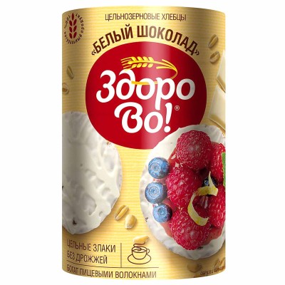 Хлебцы ЗдороВо! в глазури белый шоколад 200гр м/у