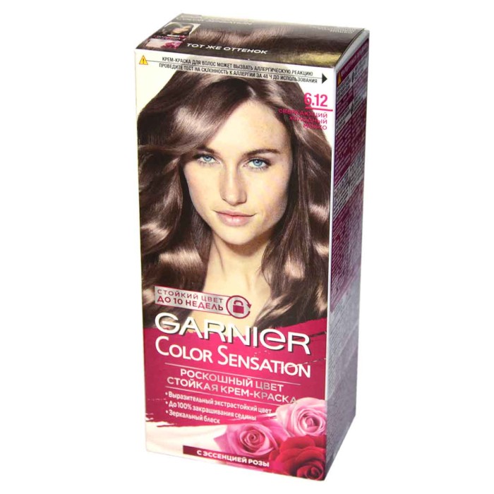 Краска для волос Garnier Color Sansation 6.12 Сверкающий холодный мокко к/у