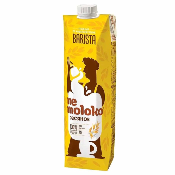 Напиток овсяный Nemoloko обогащенный витаминами и мин вещ-ми (бариста) 1л т/п