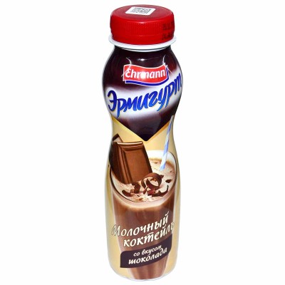 Коктейль молочный Эрмигурт со вкусом шоколада 2,5% 280гр пэт