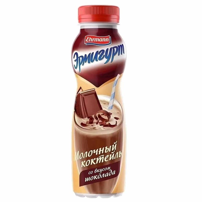 Коктейль молочный Эрмигурт со вкусом шоколада 2,5% 280гр пэт