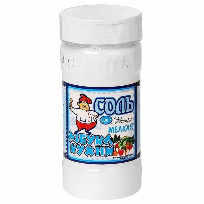 Соль Азбука кухни Экстра мелкая 500гр пэт