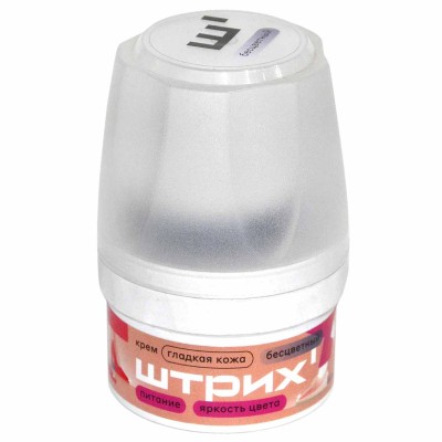 Крем для обуви Штрих с аппликатором бесцветный 60мл пэт