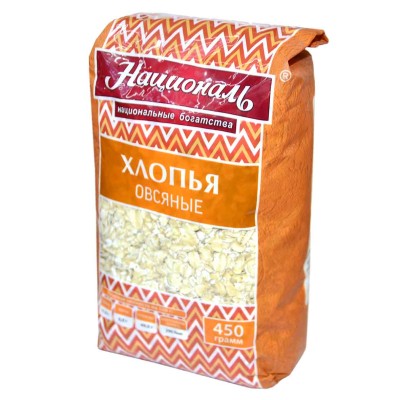 Хлопья овсяные Националь 450гр м/у