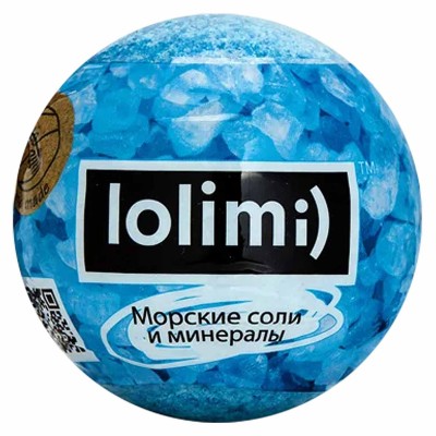 Бомба для ванн Lolimi) Морс соли и миншар 135гр в/у