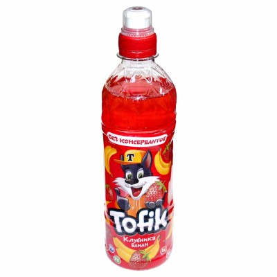 Напиток Tofik клубника-банан негаз 0,5л пэт