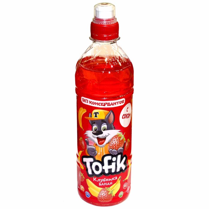 Напиток Tofik клубника-банан негаз 0,5л пэт
