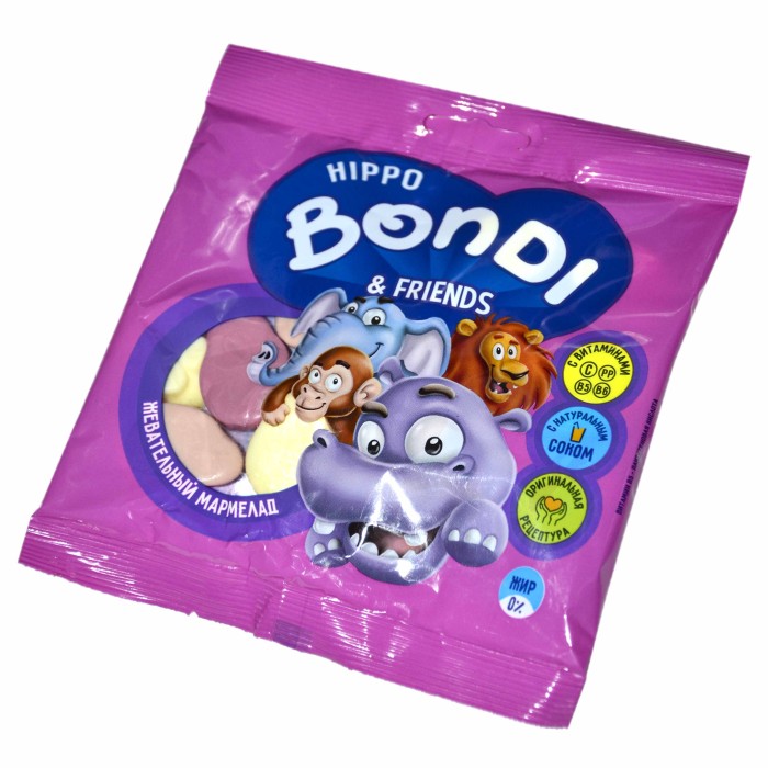 Мармелад жевательный Hippo Bondi&Friends 100гр м/у