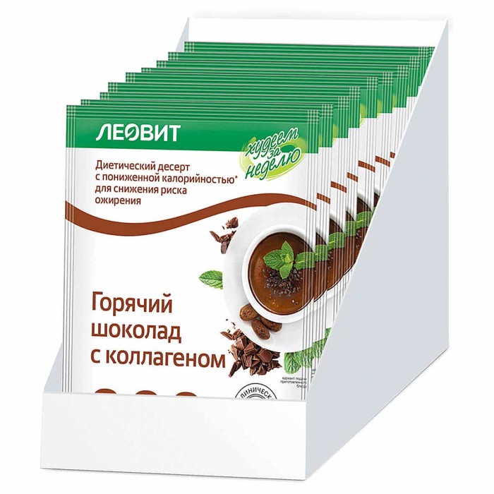 Шоколад горячий Леовит с коллагеном 26гр м/у