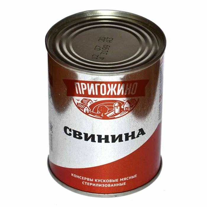 Свинина тушеная Пригожино Курганская 340гр ж/б