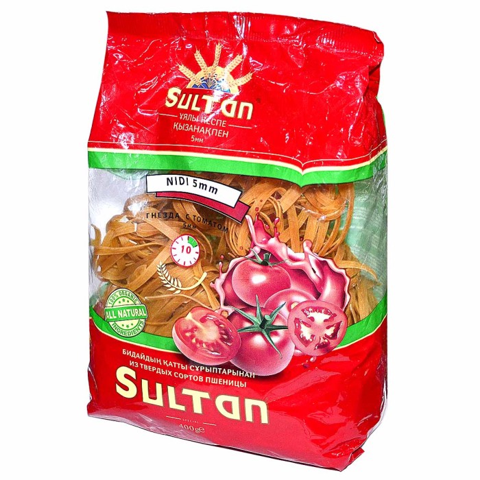 Лапша Султан гнездовая с натуральным томатом 5мм М408 400гр м/у