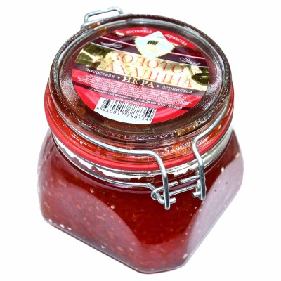 Икра Золото Сахалина лососевая зернистая соленая 500гр ст/б