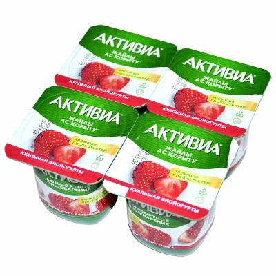 Йогурт Активия клубника 2,9% 110гр пэт